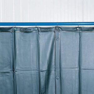 Rideau de soudage ELMAG vert foncé, largeur : 1300 x hauteur : 2200x0,4 mm selon prEN 1598/1994, 55252
